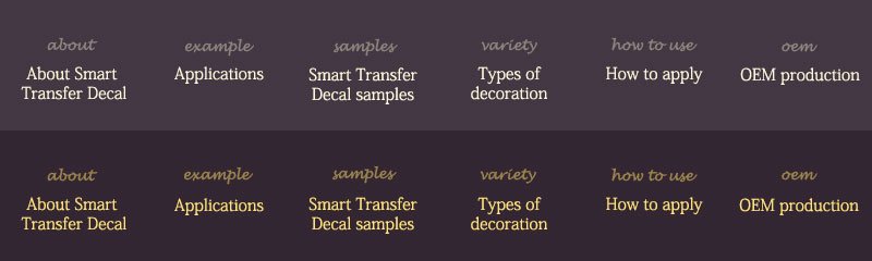 Types of decoration
