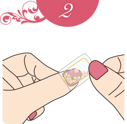 Please wipe off dust or oils of fingers on the nails. Apply the sticker where it should locate. 