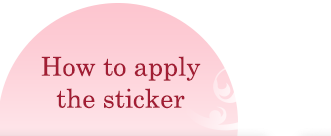 How to apply the sticker